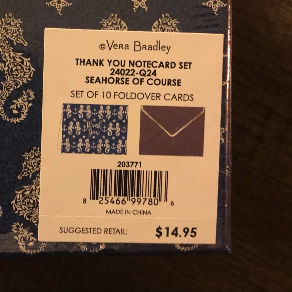 Vera Bradley Thank You Notecard Set - Picture 4 of 6